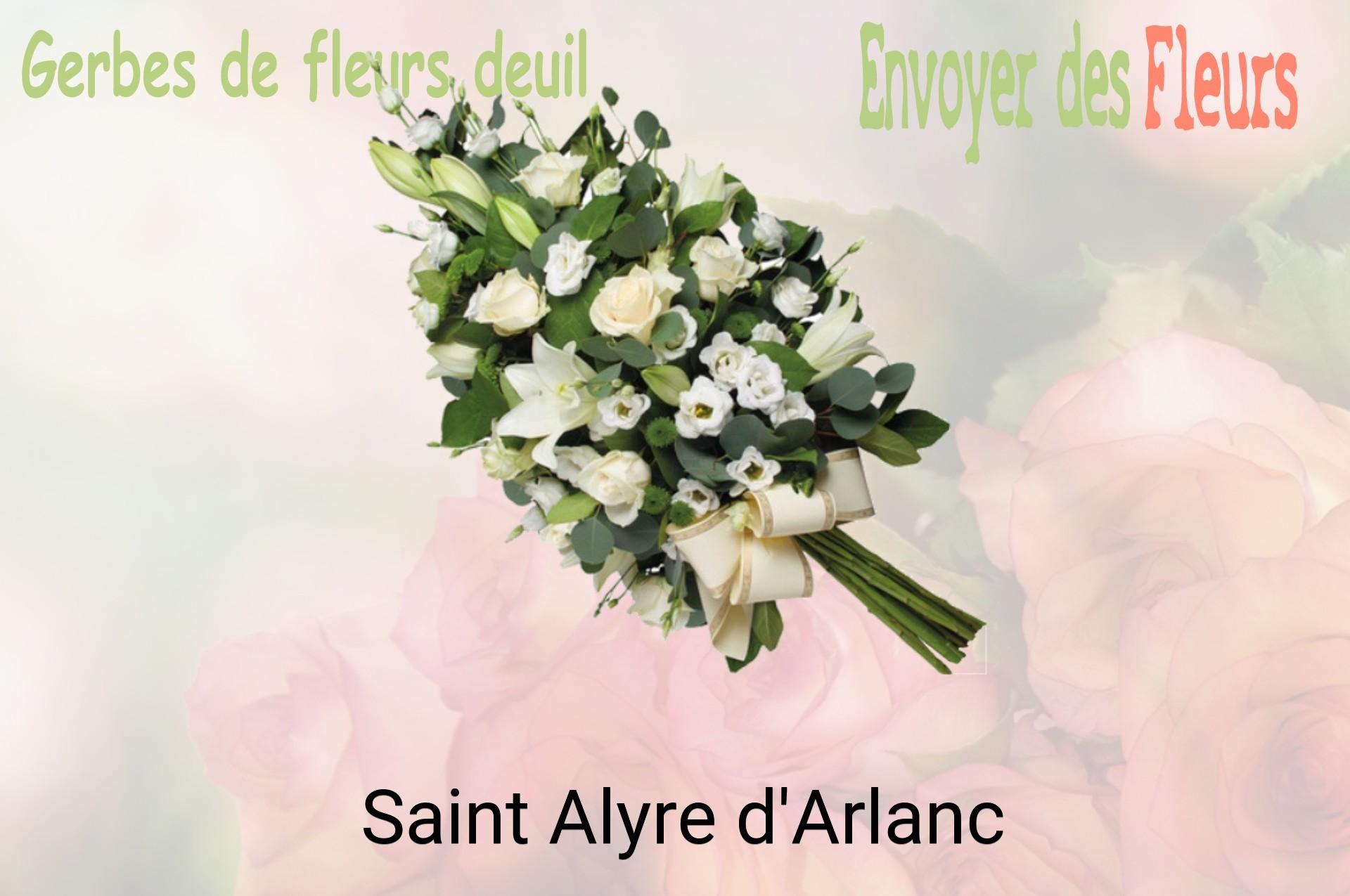 Gerbe de fleurs de deuil livrée à Saint-Alyre-d'Arlanc